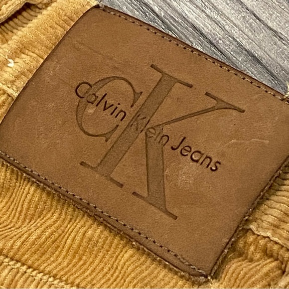 Calvin Klein Jeans Corduroy Pants Juniors 3 Low Rider Straight Button Fly Camel - Picture 10 of 15